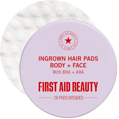 First Aid Beauty Ingrown Hair Pads with BHA and AHA, 28 ct