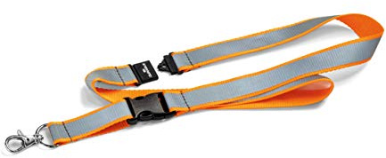 Durable Sicherheits-Schlüsselband reflektierend, mit Karabiner und Sicherheitsverschluss, 1 Stück, orange, 869209