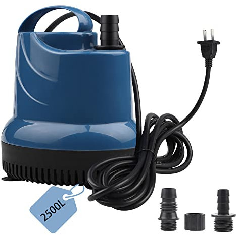 EXLECO Mini Pompe À Eau Pompe Submersible 2500 L/H 40W 230V Pompe Vide Cave Hauteur de Refoulement 2,3 M Câble 2,5 M pour Jardin, Aquarium, Étang, Fontaine