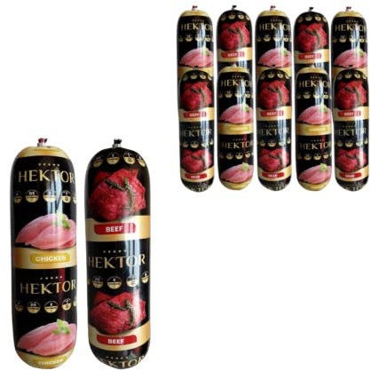 Premium Hektor Hundefutter Riegel Mix Rind-Geflügel Nassfutter 30x900g