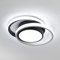 Dorlink LED Ceiling Lights, Round Flush Mount Ceiling Light, 32W Black and White Ceiling Light Fitting for Bedroom Kitchen Hallway Dining Room Cool White 6500K