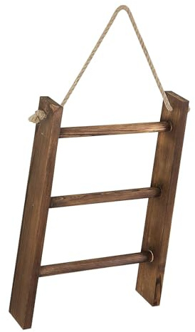 MagiDeal Porte-Serviettes en Bois 3 Niveaux Porte-Serviettes Porte-Serviettes échelle de torchon Suspendu Porte-Serviettes échelle de Serviette pour Porte