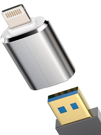 Adaptador Lightning a USB Jack para Apple iPhone 14 13 12 11 Pro MAX 7 8 Plus X para iPad Mini Air Conector Cable OTG Conversor Conversor Teclado Ratón Clave Accesorios Pendrive Lectorlector Tarjetas