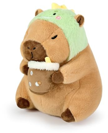 shownicer Plüschtier Capybara Kuscheltier Stofftier Kawaii Capybara Plüsch Kissen Spielzeug Wurfkissen Geschenk für Kinder Mädchen 3+ Jahre (Dinosaurier, 35cm)