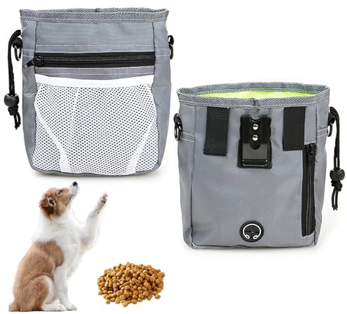 Omnikryp Sac à Friandises pour Chien, Multifonction Pochette à friandises pour Chien Dressage avec 3 Méthodes de Transport, Sac à Friandise pour Chiot Portables pour Promenade Entraînement Dressage