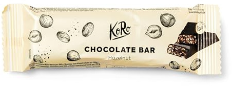 KoRo - Veganer Bio Schokoriegel mit Haselnüssen 56 x 50 g - Nussig-herber Geschmack - In praktischer 56er-Box - Nur für kurze Zeit