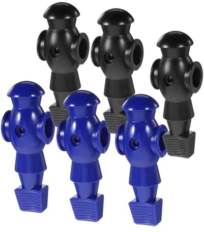 BESTonZON 6 Piezas Figuras de Futbolín Resistentes de Resina y PP Reemplazo Jugadores para Mesa de Fútbol Accesorios Duraderos y para Máquina de Fútbol de Escritorio Figuras Estándar Negro