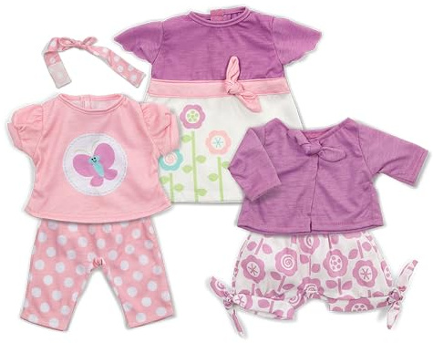 Melissa & Doug Mine to Love Mix & Match Fashion Doll Clothes for 12”-18” Dolls (6 pcs)