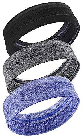 3 paquetes,Mujer Banda para el sudor para ejercicios Fitness Cintas suaves para la cabeza Hombre Deportes Sombreros para Yoga/Pilates/Baile/Correr/Ciclismo/Viajes/Baloncesto