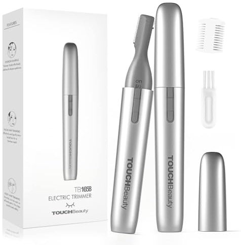 TOUCHBeauty Elektrischer Augenbrauentrimmer, elektrischer Augenbrauentrimmer, tragbarer Augenbrauen-Epilierer mit Klinge aus Edelstahl für das Kinn der Lippen, Gesicht, Augenbrauen