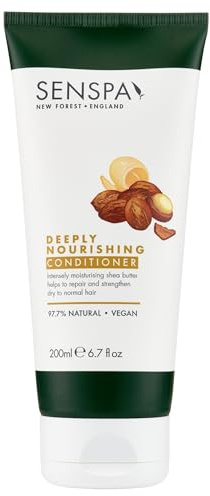 SenSpa Deeply Nourishing Conditioner - Vegan Shea Butter & Argan Oil Deep Conditioning Treatment for Dry to Normal Hair, Silicone & Sulphate Free Conditioner for Dry Damaged Hair - 200ml