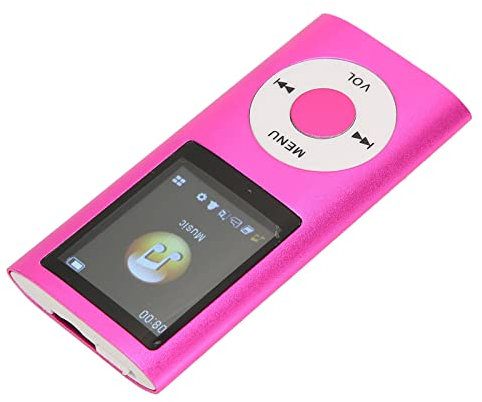Bewinner MP4 Player, MP3 Music Player with 1.8 Inch LCD Screen, Portable Digital Lossless Music MP3 MP4 Player, Gift for Kids Students Pink