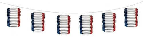 COTILLONS D'ALSACE Guirlande de lampions - France - 3.6 m - Tricolore