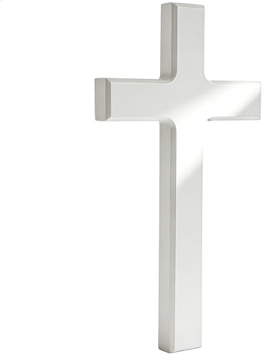 Zerodeko Croce Gioielli a croce religiosi sacro crocifisso, arazzo da parete religioso cristiano per il crocifisso rustico in legno di ulivo bianco