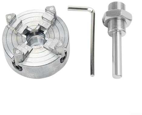 SPORTARC Mandrin de tour, mandrin de tour à bois de haute précision avec 3 mâchoires et 4 mâchoires, mandrin auto-centrant en alliage, accessoires de tour à bois, M32SF2ZM73V94VKR222ZEC