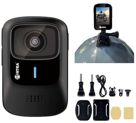 Action Camera 4k - Compact Portable Waterproof Sport Camera, Motorcycle Helmet Camera With Time Lapse, Suitable For Bike/Hat/Skiing/Surfing/Mountain//Snorkeling/Swimming/Fishing, with Helmet Mount