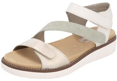 Remonte Damen D2050 Riemchensandalen, Beige, 40 EU