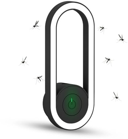 Lampada Repellente ad ultrasuoni, Luce Notturna per Insetti, Ultrasuoni con conversione di frequenza e luce LED, Repellente Elettronico - ANTIMOSI