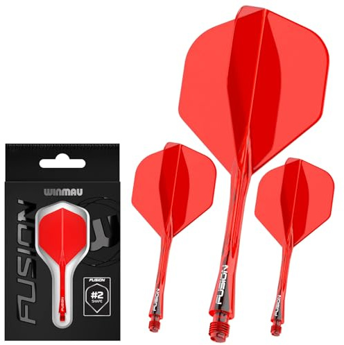 WINMAU Darts - Fusion Integrerat flyg- och axelsystem - No.2 Form och design - Finns i kort, mellan och medium - Finns i olika färger