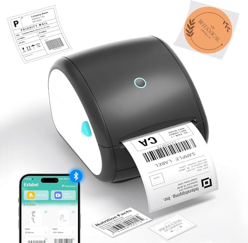 BORN4SHIP Bluetooth Shipping Label Printer, DB403 Thermal Printer, Postage 4x6 Label Printer for Address Small Business, Label Barcode Machine Compatible with Royal Mail, Esty, Shopify, DPD, Evri