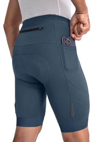BERGRISAR 4D vadderade cykelshorts för män cykelshorts med dragkedja ficka cykelshorts