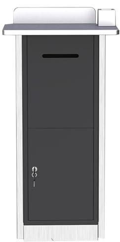 Locking Steel Mailbox with Pen Holder Outdoor Rainproof Parcel Box Durable Plastic Sprayed Finish Stylish Home Standing Mailboxes for Secure Mail Delivery