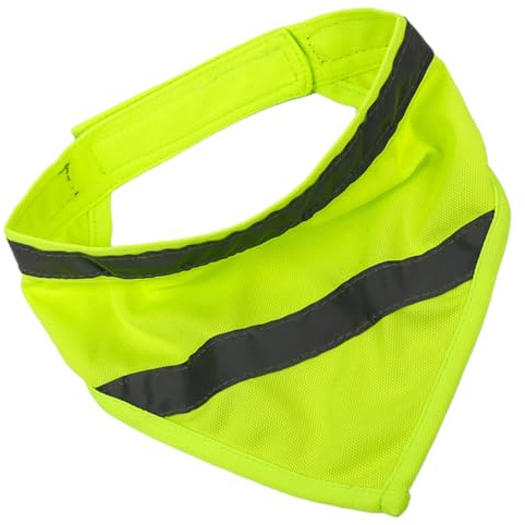 DIYEAH Bandana pour Chien Réfléchissant Polyester Foulard de Sécurité Lumineux pour Animaux Accessoire Respirant pour Promenade Nocturne