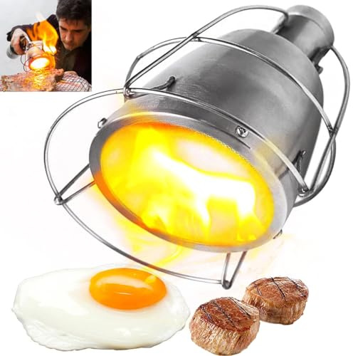 Lanciafiamme in Acciaio Inossidabile 304, Cannello da Cucina Senza Fumo, Utensili per Barbecue Allaperto, Attrezzatura per La Cottura Sous Vide, Accessori da Cucina Resistenti al Calore