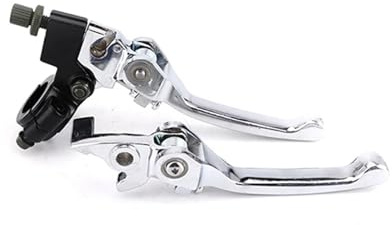 Maneta Embrague Frenos para Manillar 7/8 (22 Mm) 110 CC 125 CC 140 CC para TTR 125 CC para SSR para Xmotos para Apollo 125 Motocross Palanca Freno Y Embrague Plegable Maneta Freno Moto(Silver)