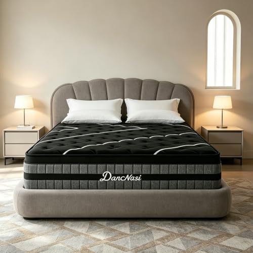 Matelas 140x190, Ressorts Ensachés+Latex Blue+Mousse Mémoire Gel, Certifié Oeko-Tex, 8 Zones de Soutien, Isolation des Mouvements, Anti-Affaisissement, Haute Résilience, Confort Mi-Ferme, Ép 28 cm
