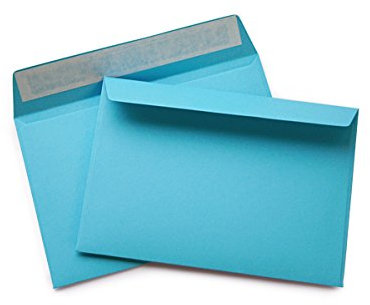 hochwertige Briefumschläge C6 114x162 mm (blau) 120 g/m² ohne Fenster haftklebend (Artikel 509A) (50)