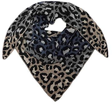 Zwillingsherz Dreieckstuch Stola Schal mit Kaschmir und Wolle für Damen Mädchen Jungen Kinder - Hochwertiges Cashmere Halstuch im auffälligem Leo Muster Motiv - Damenschal für Sommer Herbst Winter