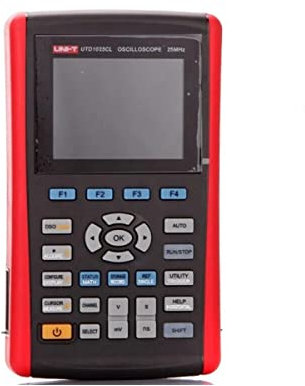 UTD1025CL - Oscilloscopio digitale portatile con 25 MHz, 1 canale, velocità di campionamento 200 Msa/s, 2 in 1: oscilloscopio e multimetro per tensione, corrente, ohm, 3 contatori, 3,5 pollici TFL LCD