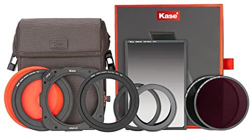 Kase Armour Entry Level Filter Kit,Include Magnetic 100mm Metal Square Filter Holder & 95mm Magnetic CPL/ND64 Filters & 100x150mm Soft GND0.9 Filter & 67/72/77/82mm Adapters Rings