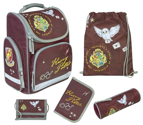 Undercover - Harry Potter Schulranzen Set Clou - 1. Klasse Grundschule - mehrteiliges Set mit Geldbeutel, Sportbeutel, Schlamperetui und Schüleretui