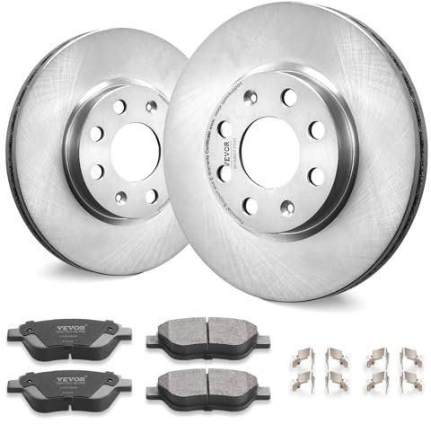 VEVOR Kit Freno Anteriore 257,2 mm Dischi Freno per Vauxhall Adam(M13), Corsa D (S07), Corsa D Box/Hatchback (S07), Kit di Ricambio Pastiglie Freno in Ceramica per Dischi Freno, Rotori Anteriori