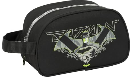 Safta Batman Game Over - Kulturtasche für Kinder, mittelgroß, mit Griff, Kinder-Kulturbeutel, anpassbar an den Wagen, einfache Reinigung, bequem und vielseitig, Qualität und Widerstandsfähigkeit, 26 x