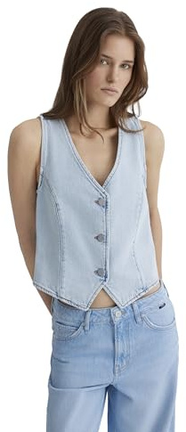 Mavi Damen VELA Jeans-Weste, bleached denim, L