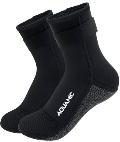 nitescuba Calcetines de buceo de neopreno de 3 mm - Calcetines para aletas antideslizantes a prueba de arena para buceo, esnórquel, surf, kayak, voleibol de playa, XX-Large