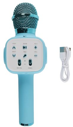 Orivin Trådlös mikrofon, karaoke Bluetooth-mikrofon bärbar med Android och iOS för hemma-KTV-spelare (blå)