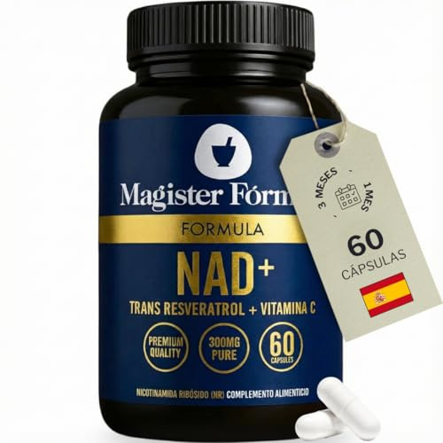 NAD Resvératrol, vitamine C et L-leucine | NAD Nicotinamide Riboside 900 mg | Antioxydants Capsules anti-âge Réparation et longévité cellulaire | Nad+ 60 gélules | Magister Formule