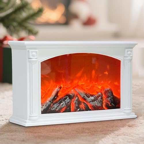 Fireplace Lanterns Decorative,Large LED Fireplace Lamp,Fake Fireplace Decor