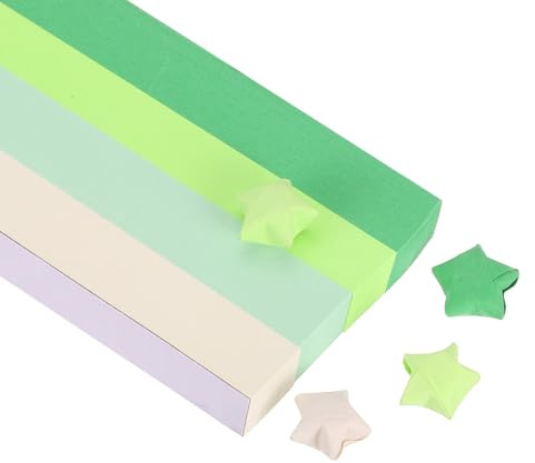 PATIKIL 1080 Sheets Origami Star Paper Strips,Green,8.6x1/2in | Paper Star Strips for Decoration DIY Hand Art Crafts