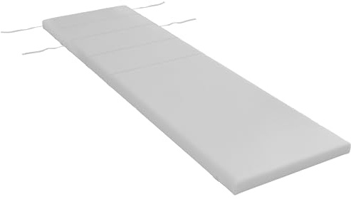 Outsunny Coussin d'Extérieur pour Chaise Longue 196 x 63 cm Gris Clair