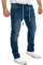 Yazubi Erik - Joggingjeans Hosen Herren Jeans - Mit Elastischem Bund - Denim Jogginghose in Used Look, Dunkelblau (feded Blue 174021), W32/L32