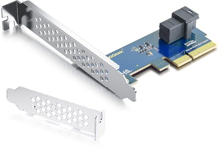 ipolex PCIe to SFF-8643 Adapter for U.2 NVMe SSD, PCIe 3.0 X4, Single SFF-8643, SAS Adapter Card Support Windows 10/2016/2019, VMware ESXi 6/7, Linux 18/20/21, REHL/Cent0S 7/8 and More