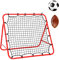 Jopassy Fußball Rebounder Rückprallwand Netz, Kickback klappbar Fußball Rebound Netz für Training Sports, Metallrohr/PE Gewebe, Baseball Basketball Prellwand(103 * 100 * 72cm Rot)