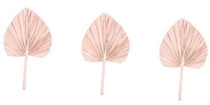 DECHOUS 3pezzi Decorazione Foglie Palma Secche Naturali per Matrimonio per e Cerimonie Accessorio per Centrotavola e Vasi Colore Rosa