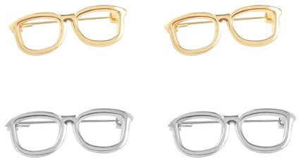 GamTelightpe 4 Pcs Broche à lunettes Broche de dessin animé Badge épinglette à vêtements