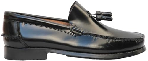 Zapato Mocasin BORLAS Negro Goma